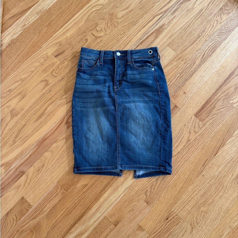 Guess denim skirt jean skirt midi